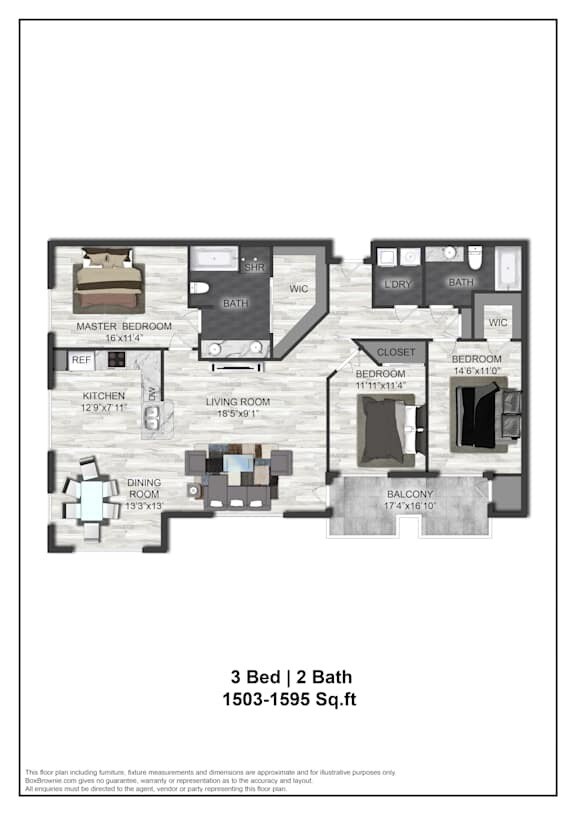 C1 Renovated 1336 floor plan